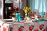 【SARRPS】60x84inch Rural pastoral style stitching tablecloth