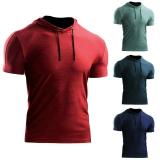【SARMSGP】Men Sports Gym Plain Tank Top Hoodie